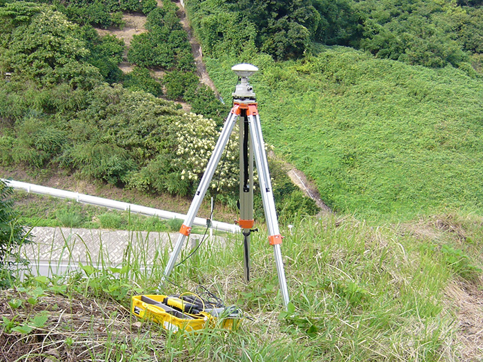 GNSS観測の作業機械